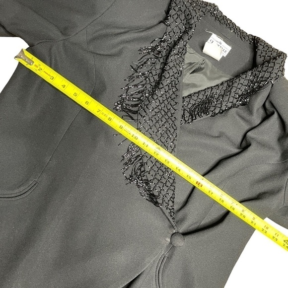 Chancelle beaded black jacket vintage 18 - Picture 6 of 7